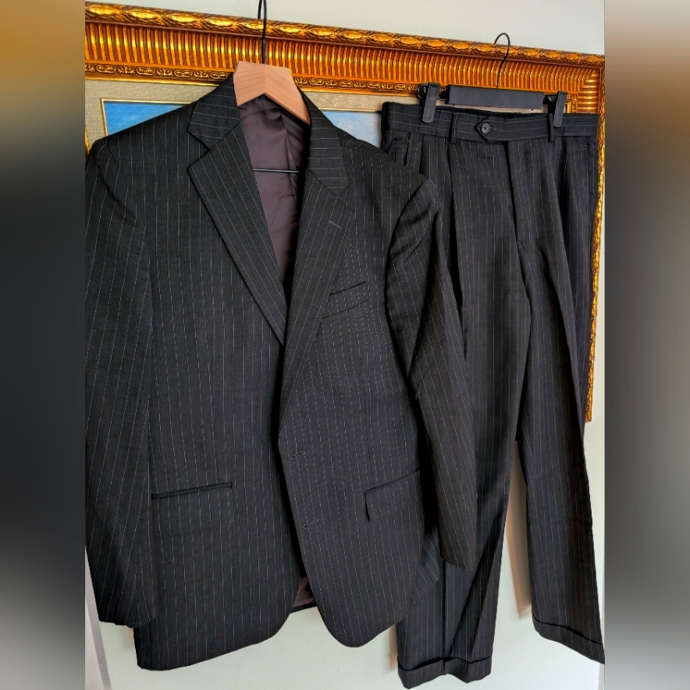 Brooks Brothers Charcoal Pinstripe Full Suit